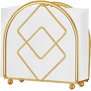 wood art store napkin holders for tables tissue dispenser organizer for dinner tables office bathroom half round golden