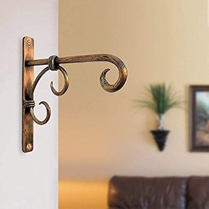 wood art store wall lantern hanger and plant hook for bird feeders wall planter hook flower pot wind chime lanterns hanger antique design golden design 1