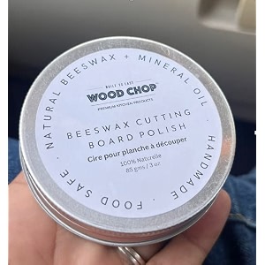 wood chop wood conditioner  100 natural beeswax blended with mineral oil  food-grade finish for wooden cutting boards cutlery amp furniture - 85 g