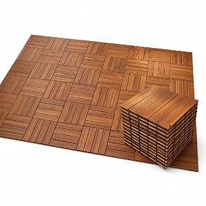 yorten wood flooring natural solid deck tiles wood flooring interlocking parquet flooring for balcony bathroom backyard indoor and outdoor garden balcony poolside 12 x 12 inch 10