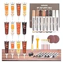 Wood Furniture Repair Kit - 40 Pcs Wood Filler, Touch Up Markers with Wax Sticks - for Wood Floors, Stains, Scratches,Tables, Door, Carpenters, Bedposts