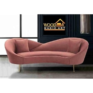 modern 3 seater sofa comfortable or classified designe for living room bedroom or office orange s rose wood