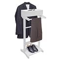 Wood Suit Rack Suit Stand for Man and Women Clothes Valet Suit with Drawer Valet Stands Men Valet White Suit Valet for Entryway Office Living Room