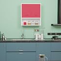 WOOD VAN 2 Inside Door Multipurpose Wall Mounted Cabinet with Adjustable &amp; Fixed Shelf | Storage for Kitchen, Bathroom, Home &amp; Office | Assembly-DIY | Color-White &amp; Red | Size-60x33x63.8 Cm