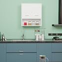 WOOD VAN 2 Inside Door Multipurpose Wall Mounted Cabinet with Adjustable & Fixed Shelf | Storage for Kitchen, Bathroom, Home & Office | Assembly-DIY | Color-White | Size-60x33x63.8 Cm