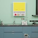 WOOD VAN 2 Inside Door Multipurpose Wall Mounted Cabinet with Adjustable &amp; Fixed Shelf | Storage for Kitchen, Bathroom, Home &amp; Office | Assembly-DIY | Color-White &amp; Yellow | Size-60x33x63.8 Cm