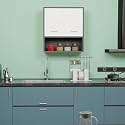 WOOD VAN 2 Inside Door Multipurpose Wall Mounted Cabinet with Adjustable &amp; Fixed Shelf | Storage for Kitchen, Bathroom, Home &amp; Office | Assembly-DIY | Color-Grey &amp; White | Size-60x33x63.8 Cm