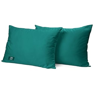 the wood white microfiber teal soft pillows set of 2 16 x 24 inches teal