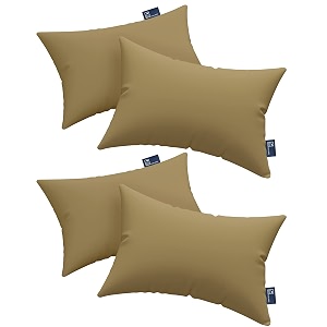 the wood white premium microfiber soft pillow set of 4 16 x 24 inches or 41 x 61 cm sleep better with taupe colour pillows