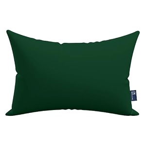 the wood white microfiber dark green soft pillows set of 1 16 x 24 inches