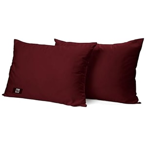 the wood white microfiber maroon soft pillows pack of 2 16 x 24 inches