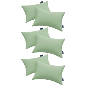 the wood white premium microfiber soft pillow set of 6 16 x 24 inches or 41 x 61 cm sleep better with light green pillows