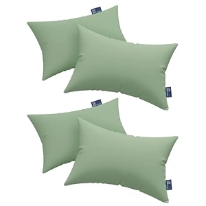 the wood white premium microfiber soft pillow set of 4 16 x 24 inches or 41 x 61 cm sleep better with light green pillows