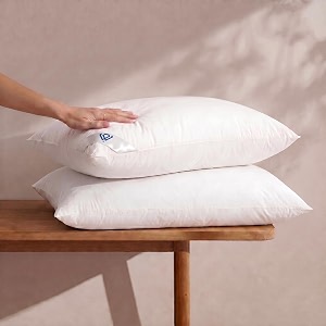 woodwhite soft microfiber sleeping pillows set of 2 in 16x24 inch - hypoallergenic gel fiber bed pillows height adjustable amp breathable grey