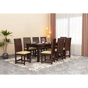 woodbone dining table set solid wood 8 seater dining table with chair for living room furniture wooden dining table 8 seater modern unqiue dining table set 8 seater dining table walnut finish