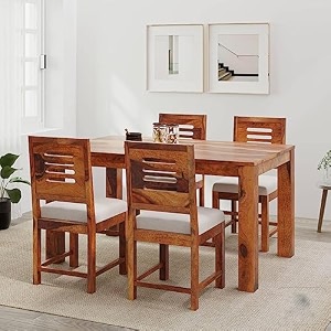 woodbone dining table set wood 4 seater dining table with chair for living room furniture wooden dining table with bench modern unqiue dining table set 4 seater dining table honey finish