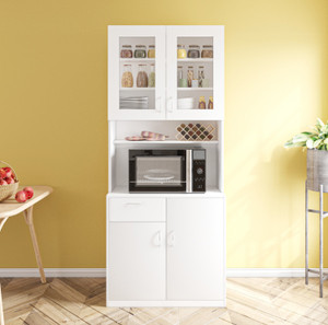 woodbuzz engineered wood crockery cabinet