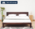 Woodefly Sheesham Wood King Size Bed Without Storage/ Double Bed/ Cot Bed for Bedroom Solid Wood King Bed, 205.74 cm x 189.23 cm (6.75 ft x 6.21 ft)