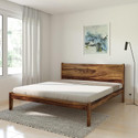 Woodefly Solid Wood Queen Bed, 210 cm x 161 cm (6.89 ft x 5.28 ft)