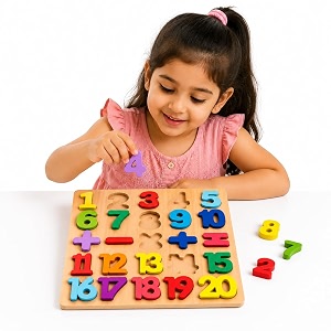 wooden 123 learning puzzle for toddlers educational counting activity toy number matching amp number recognition board for preschool children amp early education age 25 years ideal gift for kids
