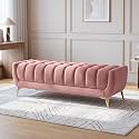 Wooden 2 Seater Upholstered Bench Sofa 