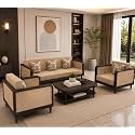 Wooden 5 Seater Sofa Set for Living
