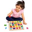 Wooden ABC Letter Puzzle Board, Educational Learning Toy for Children, Alphabet Recognition &amp; Letter Matching Activity for Toddlers, Preschool Learning Board Age 2–5 Years, Ideal Gift for Boys &amp; Girls