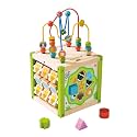 EverEarth Wooden Activity Cube with Bead Maze, 5 in 1 Activity Center, Educational Learning Montessori Toys for Toddlers for Kids 1+, FSC Certified