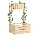 Wooden Baby Shower Crate Closet with Handle, Baby Storage Crate Hamper - Welcome Gift Basket for Newborn Boys & Girls, Pregnancy Gifts for New Parents (Wood Color, Large)