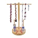 Wooden Baseball or Softball Drip Necklace Organizer Holder, Ring Holder