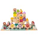 Wooden Building Blocks Set, Stacking Construction Blocks