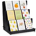 Wooden Card Display Stand, 11.81 x 14.57 x 15.75 Inch (3 Tier), Dark