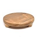 Wooden Chakla for Roti, Hand Made Roti Maker Rolling Plate, chapati roti maker, circular board, rolling pin, Pure Sheesam Wood Chakla for Home &amp; Kitchen, 9 inch (Brown)