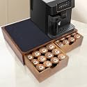 Wooden Coffee Pod Holder Drawer, K Cup Organizer Storage Box, 30 Pods