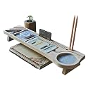 Wooden Desk Organizer with Phone Stand Multi-Compartment
