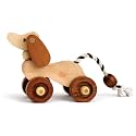 Wooden Dog Pull-Along Toy for Toddlers 