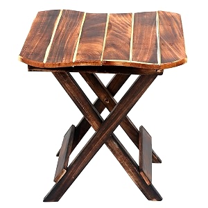 Wooden Foldable Adjustable Side Table End Table