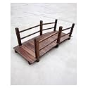 Wooden Garden Bridge, Wood Arc Footbridge, Little Garden Walkway Bridges, Retro Pond Bridge for Creek Farm(180cm (6ft))