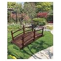 Wooden Garden Bridge, Wood Arc Footbridge, Walkway Path Garden Landscape Bridge, Pond Bridge Decoration, Yard Patio Arc Footbridge(140cm (4.6ft))