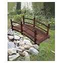 Wooden Garden Bridge, Wood Arc Footbridge, Small Garden Bridge to Walk On, Decorative Footbridge for Pathway Walkway, Backyard Pond Decoration(140cm (4.6ft))