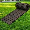Wooden Garden Pathway Outdoor Roll Up Walkway Cedar Wood