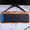 Wooden Keyboard Raiser Stand For Small To Large Size Business, Chiclet, Mechanical and Gaming Key Boards | Non Slip Keyboard Holder For Home, Office and Gaming Setup (Medium Size)