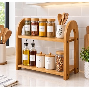 wooden kitchen rack 3 tier kitchen organizer brown rack for countertop wood kitchen pantry cabinet organizer diy brown a brown white