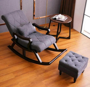 wooden luxury Rocker Rocking Chair with footrest