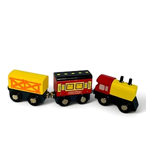 wooden magnetic train set 3 pieces educational toy for boys and girls skill-building magnetic wooden trains  deluxe railway set for toddlers kids boys and girls magnetic train style - 13