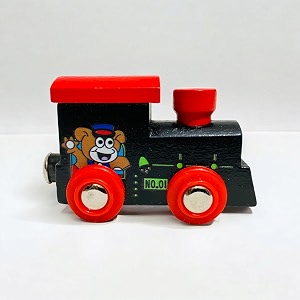 wooden magnetic train set 4 pieces educational toy for boys and girls skill-building magnetic wooden trains  deluxe railway set for toddlers kids boys and girls magnetic train style - 1