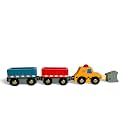 Wooden Magnetic Train Set, 3 Pieces, Educational Toy for Boys and Girls. Skill-Building Magnetic Wooden Trains | Deluxe Railway Set for Toddlers Kids Boys and Girls (Magnetic Train Style - 16)