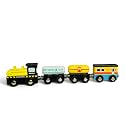 Wooden Magnetic Train Set, 4 Pieces, Educational Toy for Boys and Girls. Skill-Building Magnetic Wooden Trains | Deluxe Railway Set for Toddlers Kids Boys and Girls (Magnetic Train Style - 10)