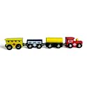 Wooden Magnetic Train Set, 4 Pieces, Educational Toy for Boys and Girls. Skill-Building Magnetic Wooden Trains | Deluxe Railway Set for Toddlers Kids Boys and Girls (Magnetic Train Style - 6)