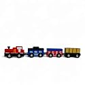 Wooden Magnetic Train Set, 4 Pieces, Educational Toy for Boys and Girls. Skill-Building Magnetic Wooden Trains | Deluxe Railway Set for Toddlers Kids Boys and Girls (Magnetic Train Style - 9)